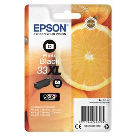 Epson 33XL - 8.1 ml - XL - photo noire - original - blister - cartouche d'encre - pour Expression Home XP-635, 830; Expression Premium XP-530, 540, 630, 635, 640, 645, 830, 900