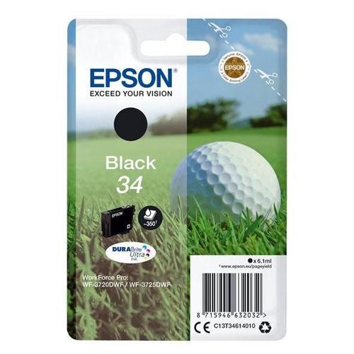 Epson 34 - 6.1 ml - noir - original - emballage coque avec alarme radioélectrique/ acoustique - cartouche d'encre - pour WorkForce Pro WF-3720DWF, WF-3725DWF