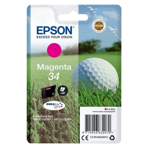 Epson 34 - 4.2 ml - magenta - original - cartouche d'encre - pour WorkForce Pro WF-3720DWF, WF-3725DWF