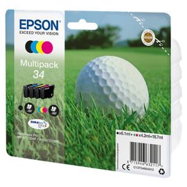 Epson Multipack 34 (Balle de golf) T3466  - Pack 4 cartouches d'encre - noir, jaune, cyan, magenta