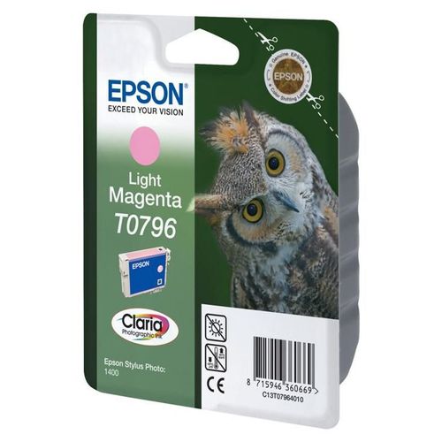 Epson T0796 - 11 ml - magenta clair - original - emballage coque avec alarme radioélectrique/ acoustique - cartouche d'encre - pour Stylus Photo 1500, P50, PX650, PX660, PX710, PX720, PX730...