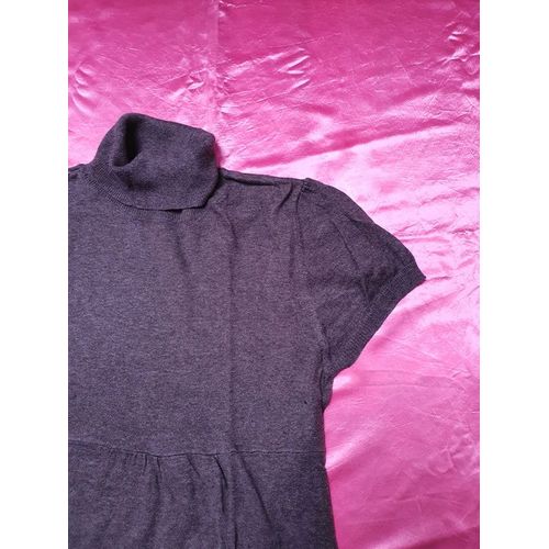 Robe Pull Col Roulé Marron Glacé