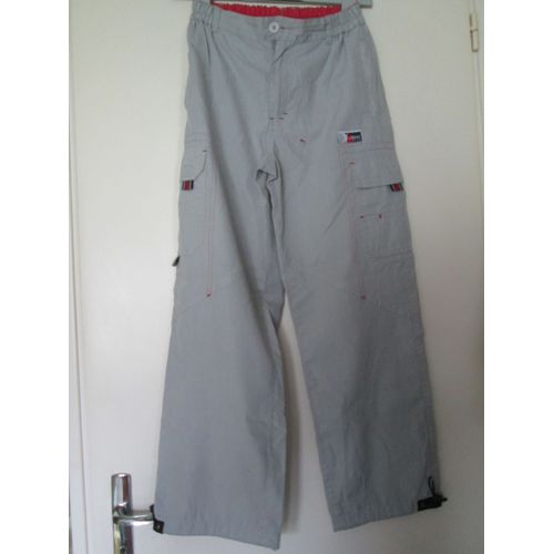 Pantalon Toile Polyester Gris 12 Ans
