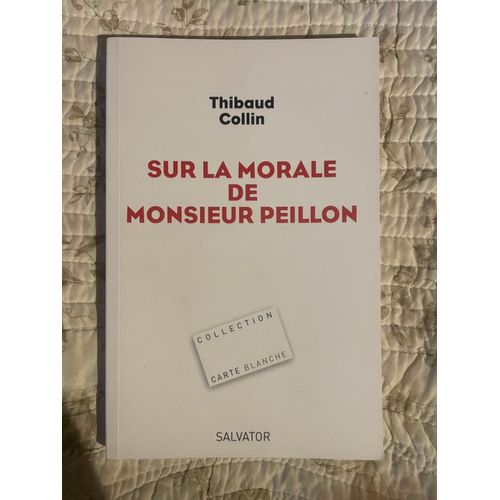 Sur La Morale De Monsieur Peillon, Thibaud Collin, Salvator