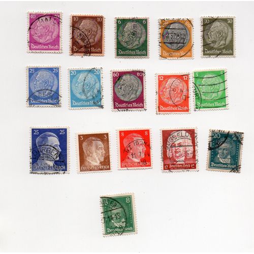 Allemagne (Reich)- Lot De 16 Timbres Oblitérés- Personnages Célèbres