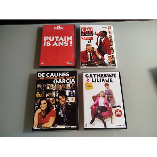 Lot De. 4 Dvd - Les Guignols De L'info - De Caunes Et Garcia Le Meilleur De Nulle Part Ailleurs - Catherine Et Liliane - Omar Et Fred Sav Des Émissions Saison 3