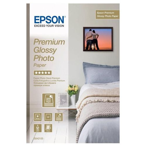 Epson Premium Glossy Photo Paper - Brillant - A4 (210 x 297 mm) 15 feuille(s) papier photo - pour EcoTank ET-2650, 2750, 2751, 2756, 2850, 2851, 2856, 4750, 4850