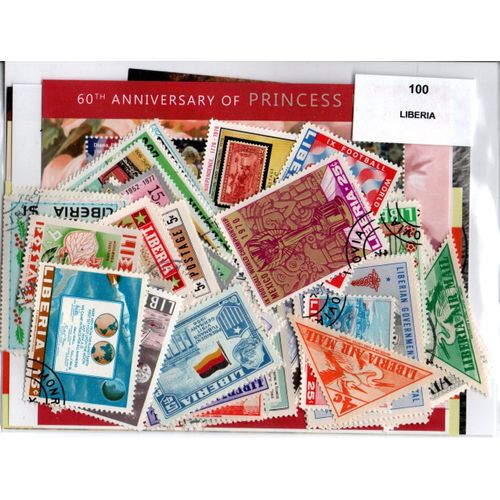 Lot 100 Timbres Du Liberia