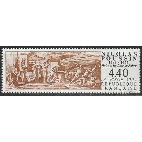 Nicolas Poussin. Moïse Et Les Les Filles De Jethro. Timbre Neuf** 1994 N° 2896