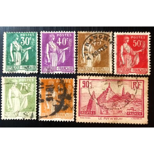 Timbres France 1932 -1933 Type Paix - Modèle: Paul-Albert Laurens & 1933 Sites Et Monuments