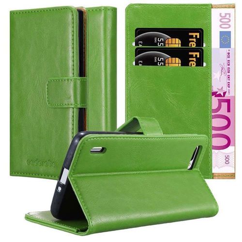 Cadorabo Housse Compatible Avec Honor 6 Plus En Vert Prè - Étui De Protection Avec Fermeture Magnétique, Fonction De Support Et Compartiment Pour Carte