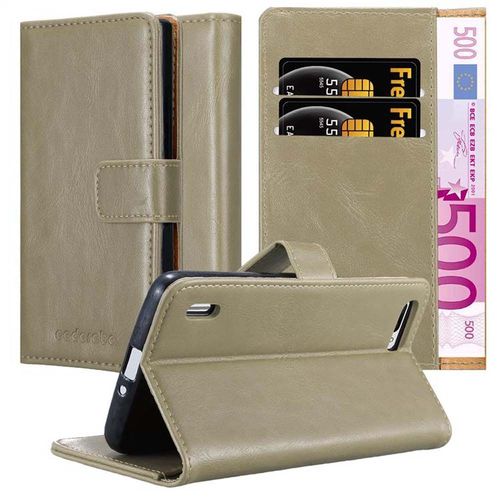 Cadorabo Housse Compatible Avec Honor 6 Plus En Marrone Cappucino - Étui De Protection Avec Fermeture Magnétique, Fonction De Support Et Compartiment Pour Carte