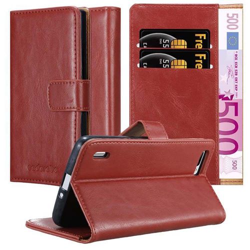 Cadorabo Housse Compatible Avec Honor 6 Plus En Rouge Cerise - Étui De Protection Avec Fermeture Magnétique, Fonction De Support Et Compartiment Pour Carte