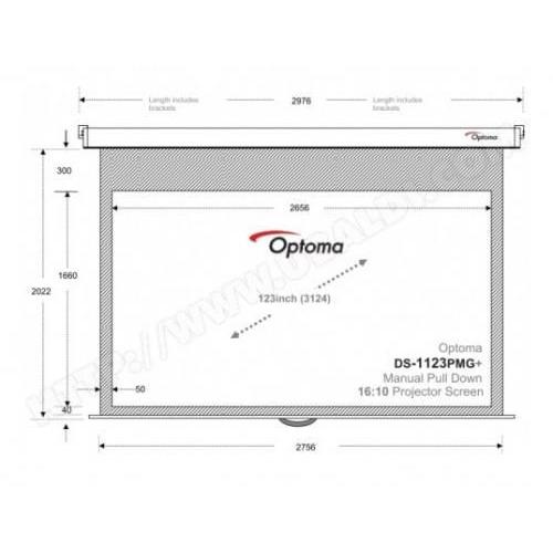 Optoma Ds-1123pmg+ écran De Projection 3,12 M (123") 16:10