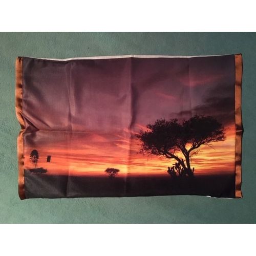 Housse De Coussin - Rectangulaire - Coucher De Soleil Sur La Savane