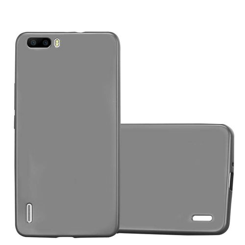 Cadorabo Housse Compatible Avec Honor 6 Plus En Metallic Gris - Étui De Protection En Silicone Tpu Flexible