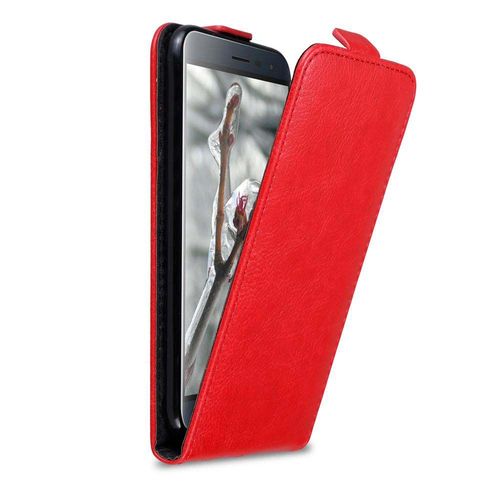 Cadorabo Housse Compatible Avec Asus Zenfone 3 (5.2 Zoll) En Rouge De Pomme - Étui De Protection Au Design Flip Avec Fermeture Magnétique