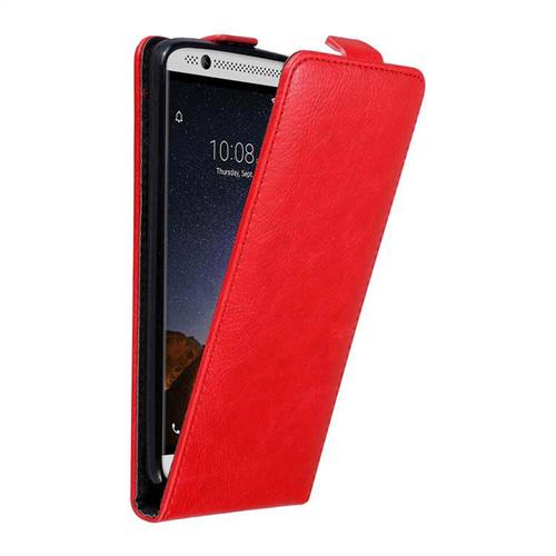 Cadorabo Housse Compatible Avec Zte Axon 7 En Rouge De Pomme - Étui De Protection Au Design Flip Avec Fermeture Magnétique