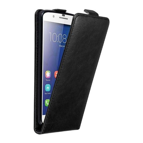 Cadorabo Housse Compatible Avec Honor 6 Plus En Noir Nuit - Étui De Protection Au Design Flip Avec Fermeture Magnétique