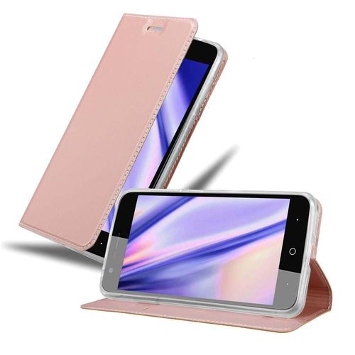 Cadorabo Housse Compatible Avec Zte Blade V8 En Classy Or Rosé - Étui De Protection Avec Fermeture Magnétique, Fonction De Support Et Compartiment Pour Carte