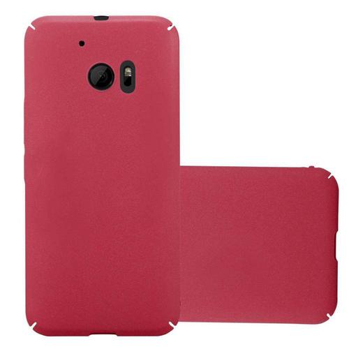 Cadorabo Housse Compatible Avec Htc One M10 En Frosty Rouge - Hard Case Étui De Protection À L'aspect Givré Contre Les Rayures Et Les Chocs