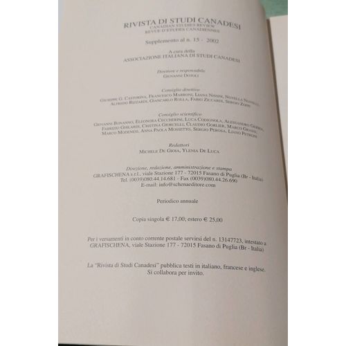 Culture Et Littérature Canadiennes De Langue Française De Giovanni Dotoli