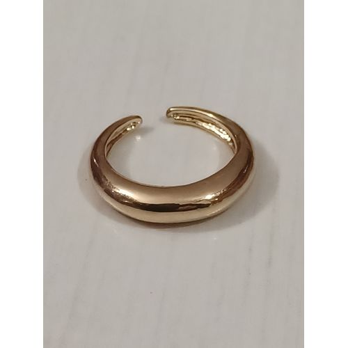 Bague Métal Doré,Anneau Simple Lune,Taille 17 Reglable