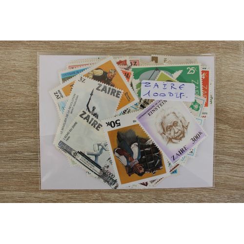Zaïre 100 Timbres Différents