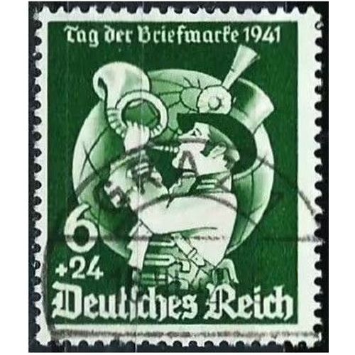 Allemagne, 3eme Reich 1941, Beau Timbre Yvert 686, Journee Du Timbre, Oblitere, Tbe.