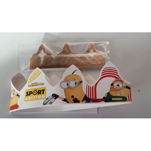 Couronne De Galette Des Rois Leclerc 2024 Les Minions Font Du Sport + Couronne Dorée Classique - En Duo Pour Un Roi Et Une Reine