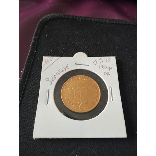 1 Francs Type Semeuse 1973 Plaque Or