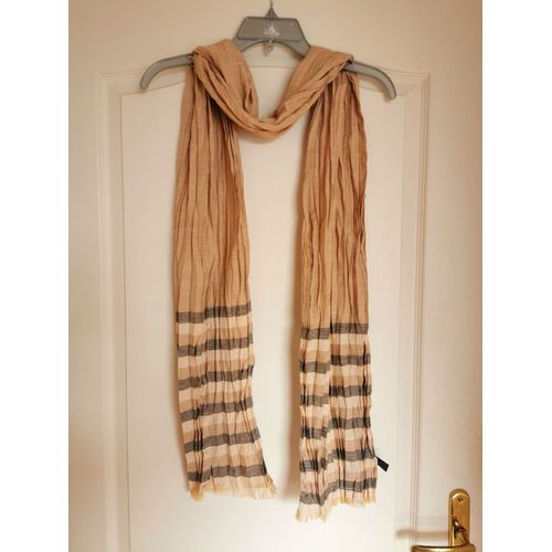 Echarpe Foulard Fin Camaïeu De Beige