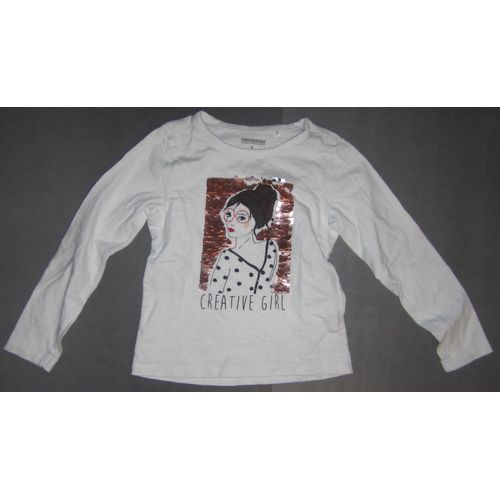 T-Shirt Manches Longues Creative Girl Paillettes Orientables 5 Ans 110 Cm