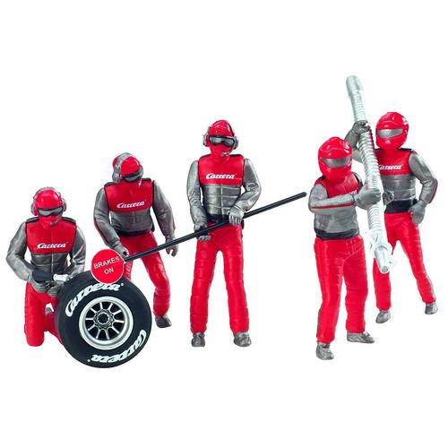 Carrera - Set De Figurines Mécaniciens, Rouge