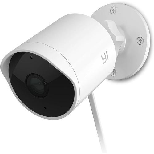 YI IP65 Caméra de Surveillance WiFi Étanche, HD 1080p Caméra de Sécurité Extérieure AI Détection de Personnes, Détection de Mouvement, Audio Bidirectionnel, Vision Nocturne