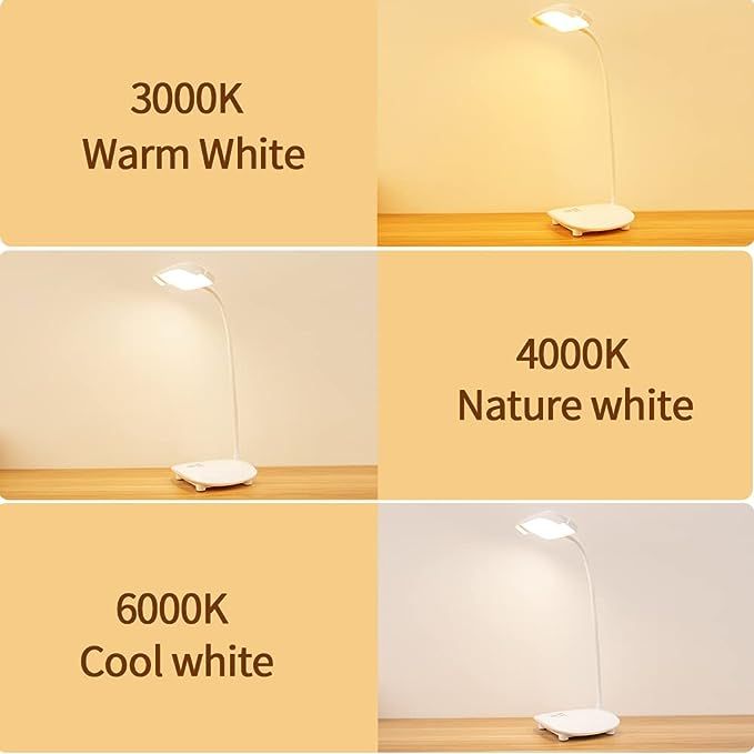 Lampe De Bureau Lampe De Table Sans Fil Rechargeable Usb 2 B... - 2