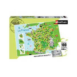 Carte de France Magnetique pour tableaux, frigo - Magnet educatif enfant -  Puzzle Jeujura