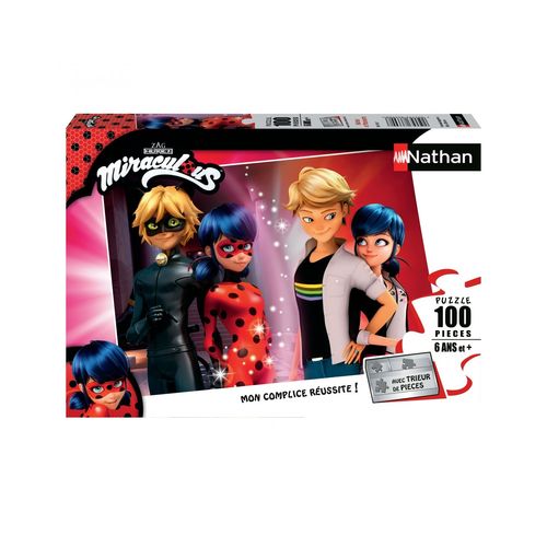 Puzzle N Nathan Puzzle 100 P - Adrien Et Marinette / Miraculous