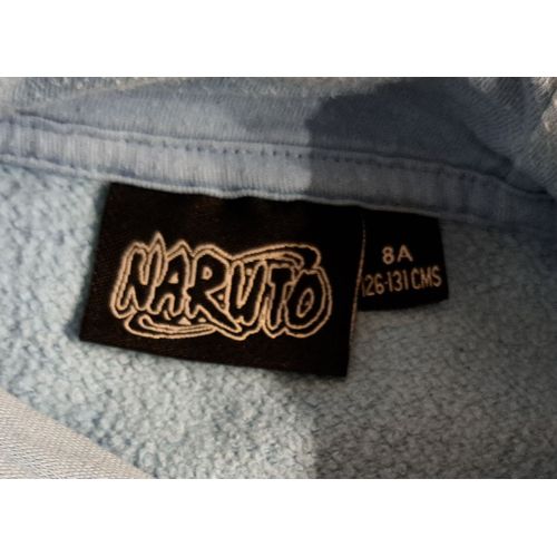 Sweat Naruto Manches Longes Bleu Ciel Enfant Pull 8 Ans Garçon En Coton Avec Capuche Shinobi Khonoha - Envoi Très Rapide Et Soigne.