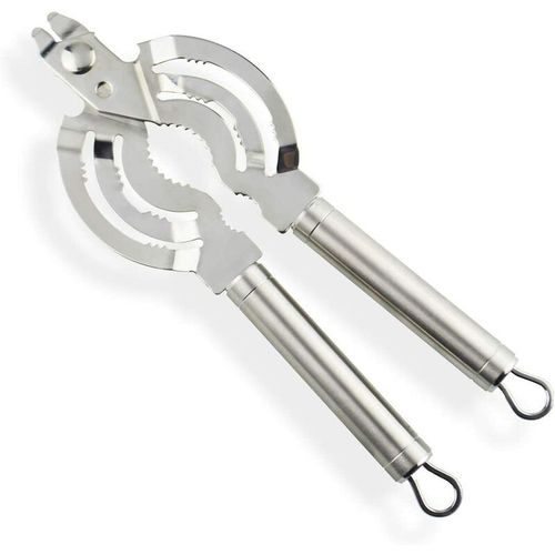 Ouvre-Boîte Multifonction, Pince Ouvre-Bocal En Acier Inoxydable 304, Avec Pot De Bouteille Réglable De 3 Tailles, Outil D'aide À La Clé Pour Couvercle De Bocal, Main Faible, Personnes Âgées