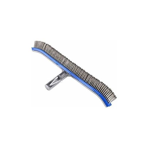 BROSSE DE BALAI DE PISCINE - Tête de balai de brosse de piscine en acier robuste pour mur de piscine, étang, spa, source chaude