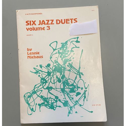 Six Jazz Duets Pour 2 Saxophones Alto - Lennie Niehaus