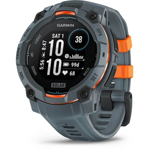 Garmin Instinct 3 - 45 Mm Solar - Bleu Crépuscule Avec Bracelet Silicone Bleu Crépuscule