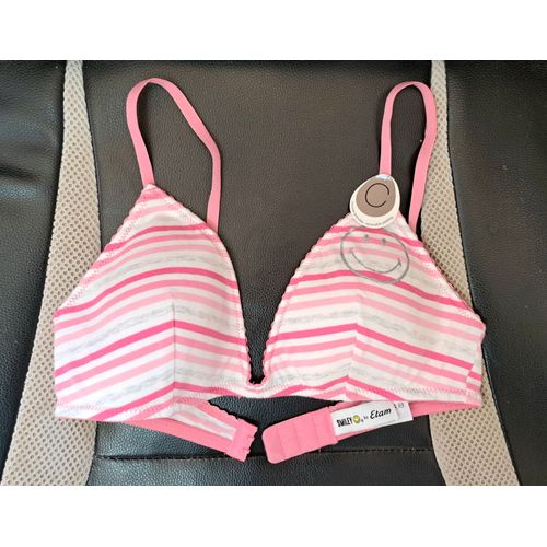 Soutien Gorge Etam Lingerie Smiley Sans Armatures Réglable Mousse Amovible - Enfant Fille Femme 85c Rose Blanc Argent - Neuf Avec Étiquette - Envoi Très Rapide Et Soigne.