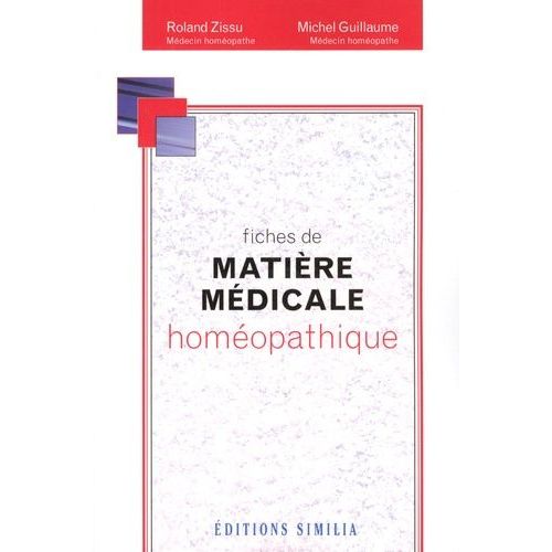 Fiches De Matière Médicale Homéopathique