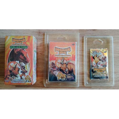 Lot De Cartes Dino King : 1 Coffret De 4 Boosters Et 2 Cartes Rares + 1 Starter + 1 Booster