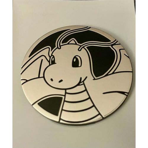 Jeton Pokémon - Dracolosse - Noir Et Métal