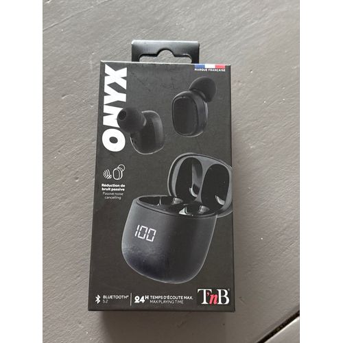 T'nB ONYX - Écouteurs sans fil avec micro - intra-auriculaire - Bluetooth - isolation acoustique
