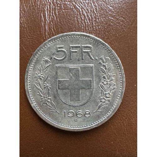 Pièce De Monnaie De 5 Francs Suisses 1968