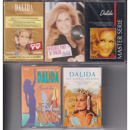 Dalida Lot De 5 Cassettes K7 Audio Dont 1 Encore Scellée Tape A